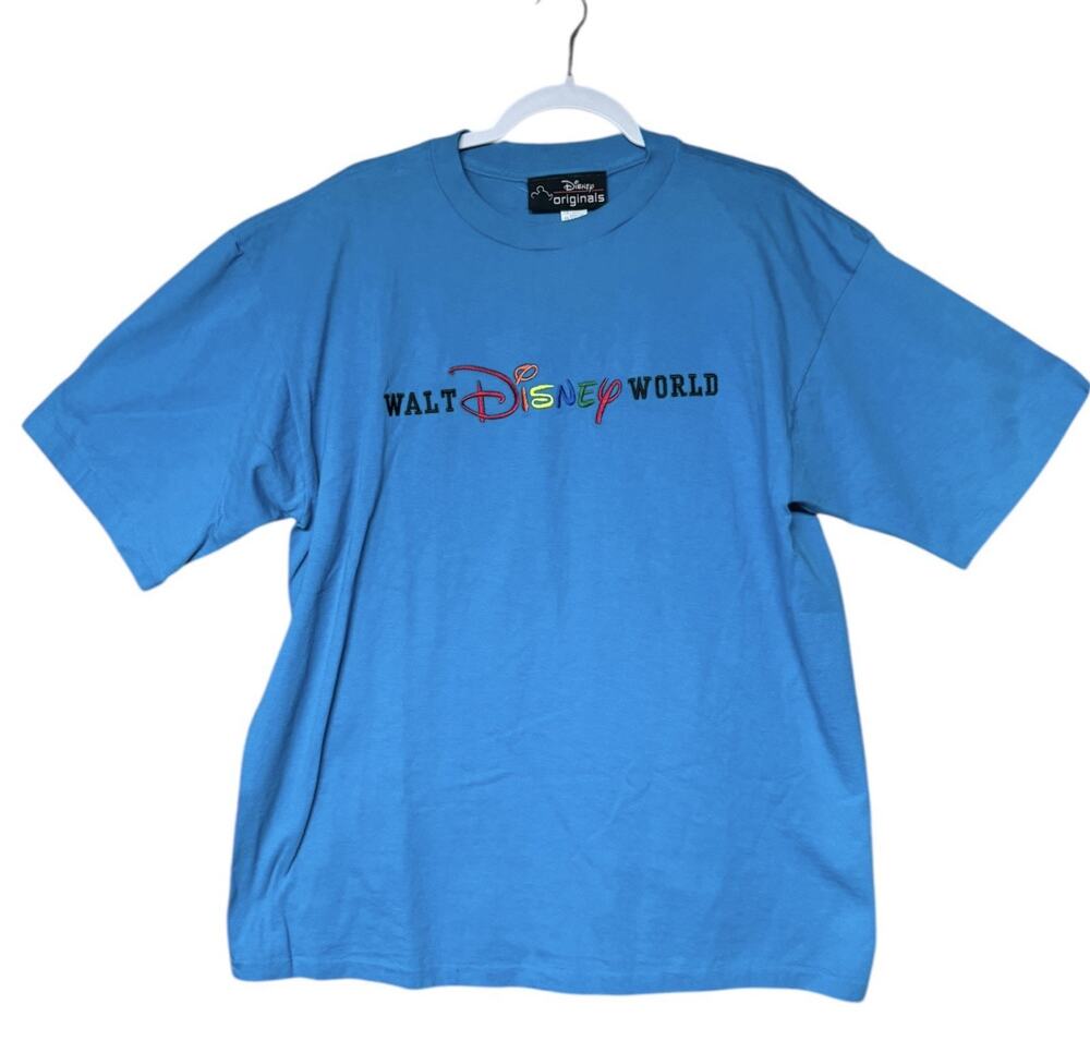 Vintage 90s Disney Parks Walt Disney World T-Shirt Single Stitch Cotton USA L/XL